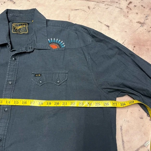 Howler Bros Gaucho Snapshirt 2XL Men’s Western Pearl Snap Patterned Sun Beams - Picture 9 of 12